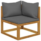 Modulaire houten tuinbank set voor buitengebruik - Donkergrijs / 1 / Hoekbank - Modulaire tuinbanken
