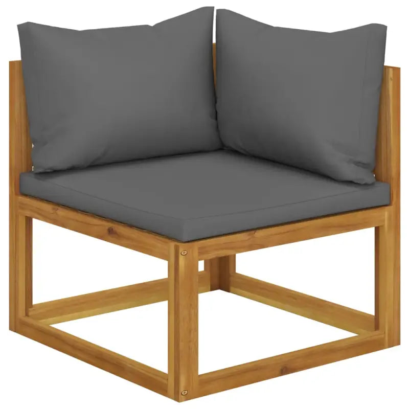 Modulaire houten tuinbank set voor buitengebruik - Donkergrijs / 1 / Hoekbank - Modulaire tuinbanken