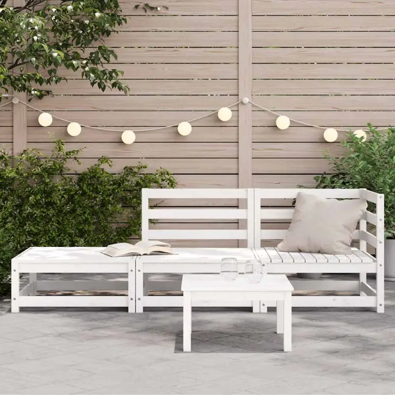 Modulaire houten tuinbank van massief grenenhout voor gezellige tuinen - Modulaire tuinbanken
