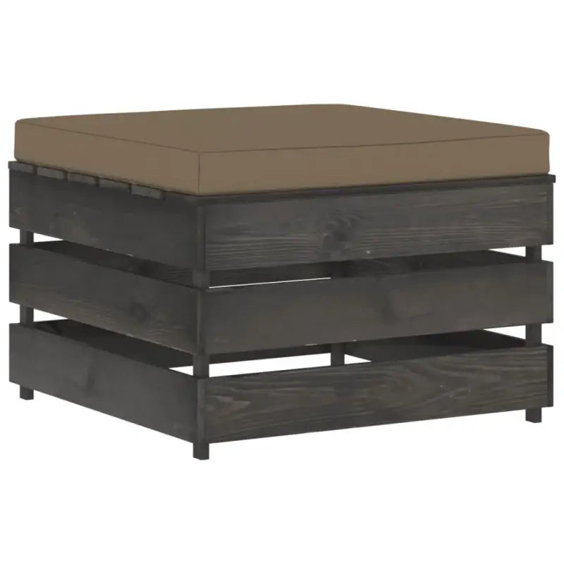 Modulaire houten tuinbank voor ontspannen en samen genieten - Taupe en grijs / 1 / Voetensteun - Modulaire tuinbanken