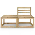 Modulaire houten tuinbankset met rustieke charme - Modulaire tuinbanken