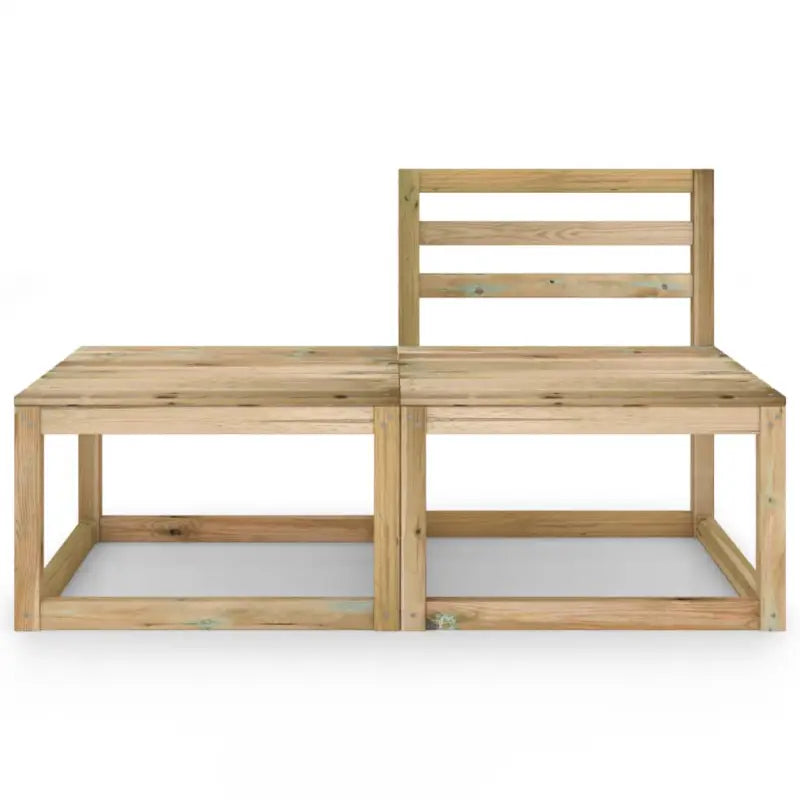 Modulaire houten tuinbankset met rustieke charme - Modulaire tuinbanken