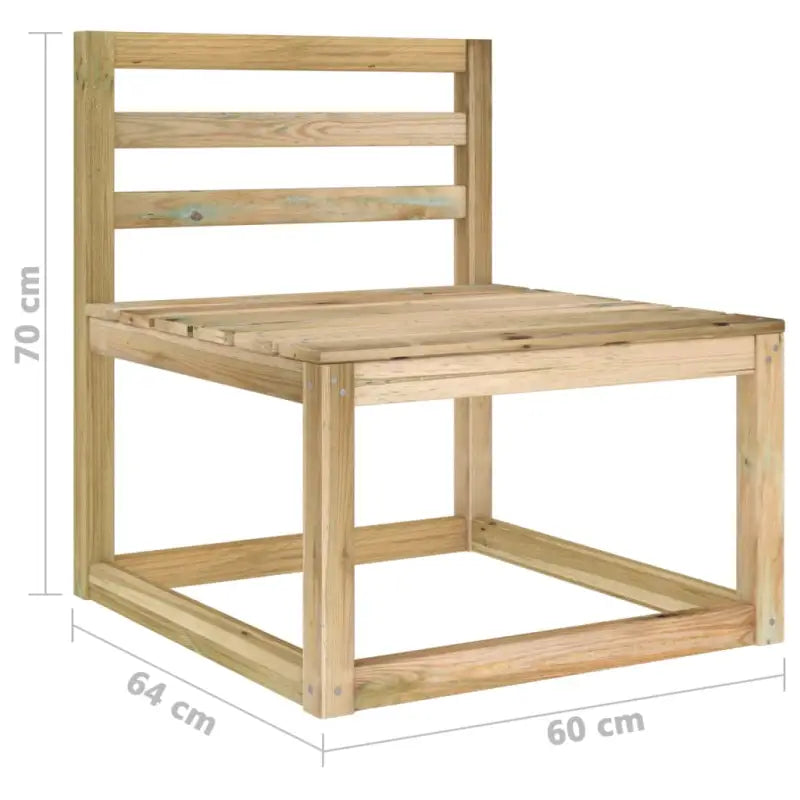 Modulaire houten tuinbankset met rustieke charme - Modulaire tuinbanken