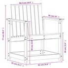 Modulaire houten tuinstoel van massief grenenhout voor je tuin of terras - Modulaire tuinbanken