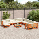 Modulaire loungeset in massief grenenhout voor een comfortabele zitervaring - Tuinsets