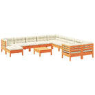 Modulaire loungeset in massief grenenhout voor een comfortabele zitervaring - Tuinsets