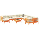 Modulaire loungeset in massief grenenhout voor een comfortabele zitervaring - Tuinsets