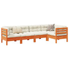 Modulaire loungeset met comfortabele zitervaring en hoogte rugleuning - Wasbruin - Tuinsets