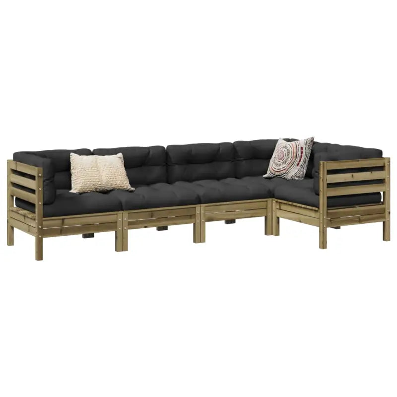 Modulaire loungeset met comfortabele zitervaring en hoogte rugleuning - Tuinsets