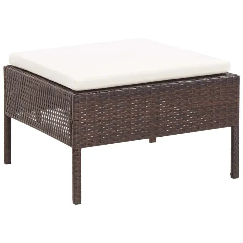 Modulaire loungeset met gepoedercoat stalen frame voor gezellige tuinplezier - Bruin - Tuinsets