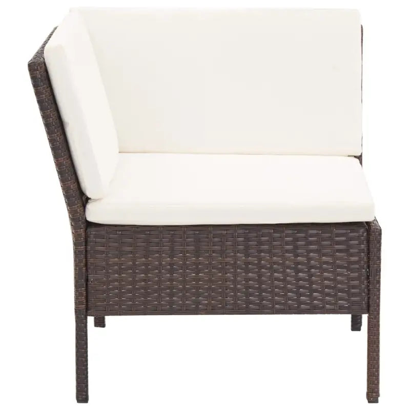 Modulaire loungeset met gepoedercoat stalen frame voor gezellige tuinplezier - Bruin - Tuinsets