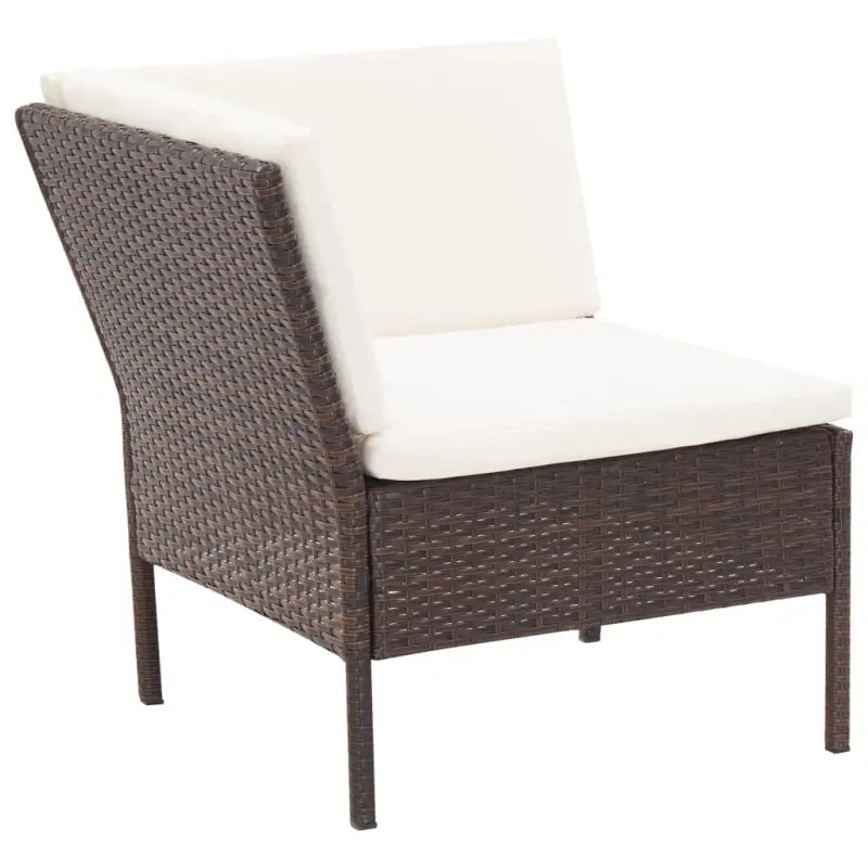 Modulaire loungeset met gepoedercoat stalen frame voor gezellige tuinplezier - Bruin - Tuinsets