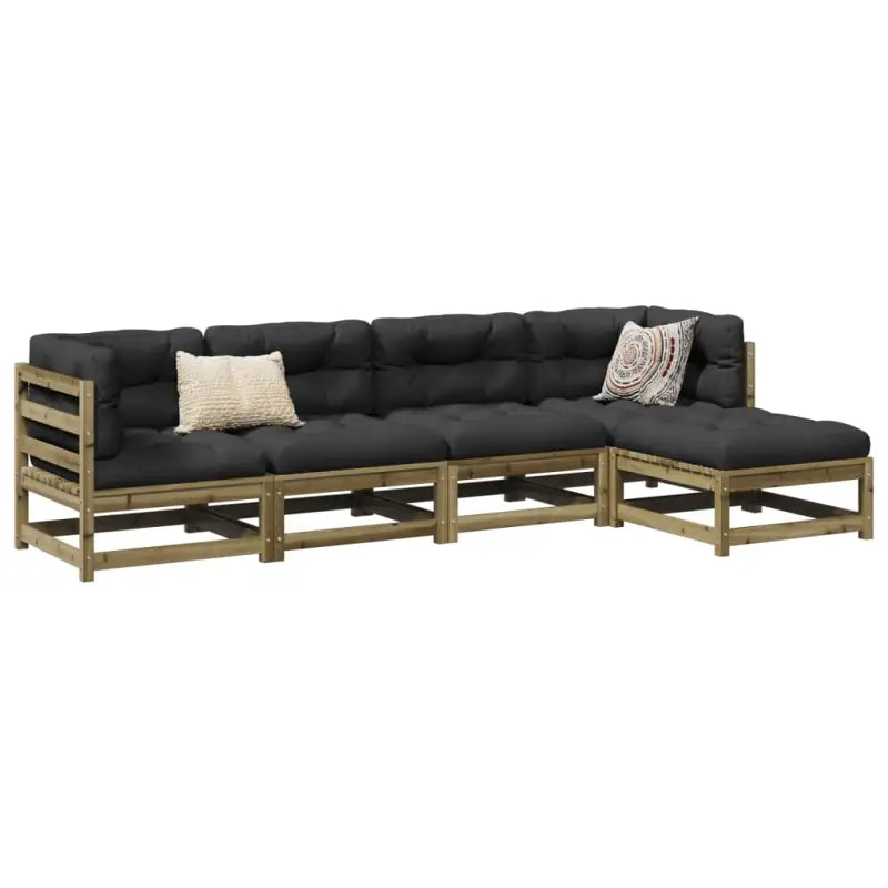 Modulaire loungeset met hoogte rugleuning voor een comfortabele zitervaring - Tuinsets