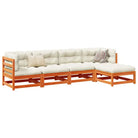 Modulaire loungeset met hoogte rugleuning voor een comfortabele zitervaring - Wasbruin / Ja - Tuinsets