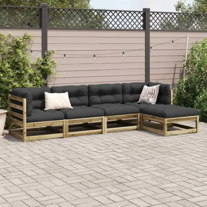 Modulaire loungeset met hoogte rugleuning voor een comfortabele zitervaring - Tuinsets
