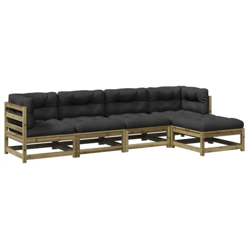 Modulaire loungeset met hoogte rugleuning voor een comfortabele zitervaring - Tuinsets