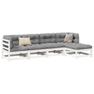 Modulaire loungeset met hoogte rugleuning voor een comfortabele zitervaring - Wit / Nee - Tuinsets