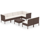 Modulaire loungeset met voetensteun en tafel voor ultiem tuincomfort - Tuinsets
