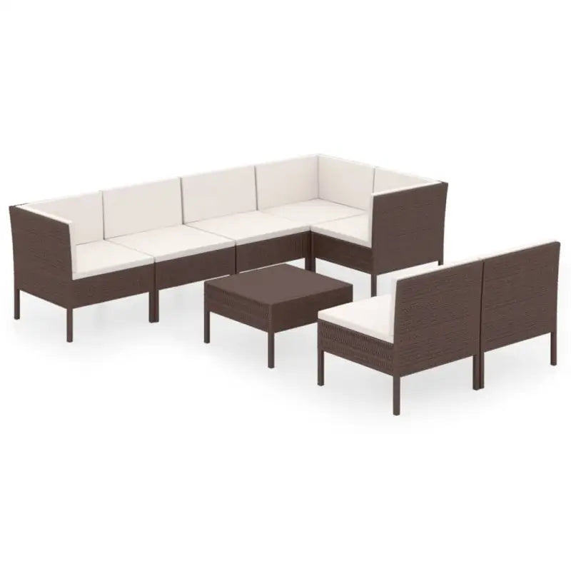 Modulaire loungeset met voetensteun en tafel voor ultiem tuincomfort - Tuinsets