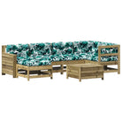Modulaire loungeset van geïmpregneerd grenenhout voor tuin en terras - Tuinsets