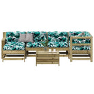 Modulaire loungeset van geïmpregneerd grenenhout voor tuin en terras - Tuinsets