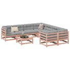 Modulaire loungeset van massief grenenhout voor buitenplezier - Natuurlijk douglashout / met kussen - Tuinsets