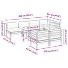Modulaire loungeset van massief grenenhout voor comfortabele zitervaring - Tuinsets