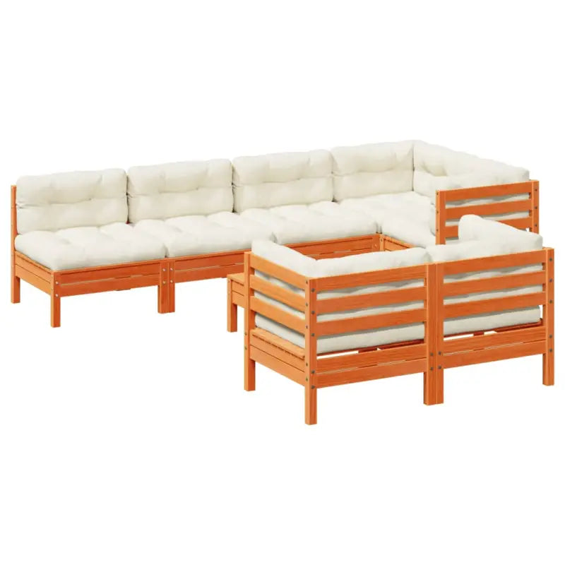 Modulaire loungeset van massief grenenhout voor comfortabele zitervaring - Tuinsets