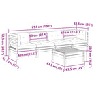 Modulaire loungeset van massief grenenhout voor een comfortabele zitervaring - Tuinsets