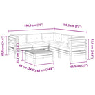 Modulaire loungeset van massief grenenhout voor een comfortabele zitervaring - Tuinsets