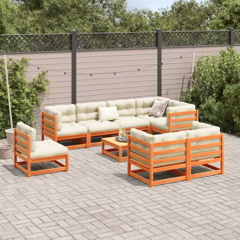 Modulaire loungeset van massief grenenhout voor een comfortabele zitervaring - Tuinsets