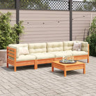 Modulaire loungeset van massief grenenhout voor een comfortabele zitervaring - Tuinsets