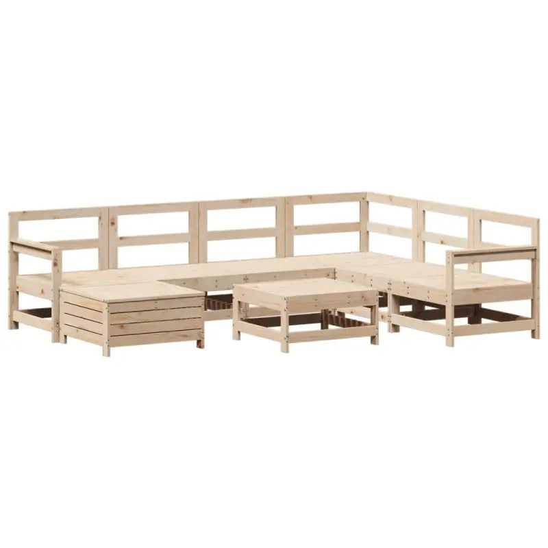 Modulaire loungeset van massief grenenhout voor in de tuin - Tuinsets