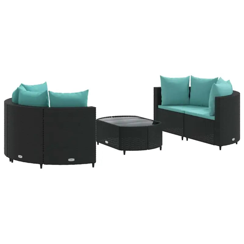 Modulaire poly rattan loungeset voor gemakkelijk schoon en buiten genieten - Tuinsets