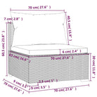 Modulaire poly rattan tuinset met comfortabele zitkussens en instelbare diepte - Tuinsets