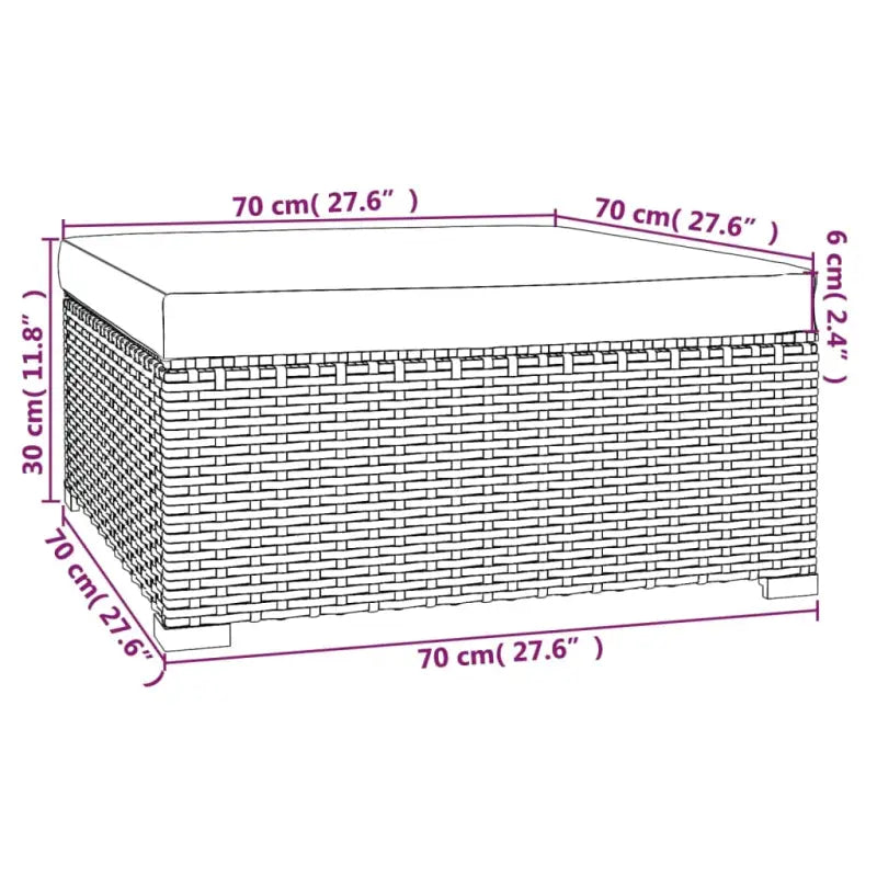Modulaire poly rattan tuinset met comfortabele zitkussens en instelbare diepte - Tuinsets