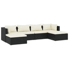 Modulaire poly rattan tuinset met comfortabele zitkussens en instelbare diepte - Tuinsets