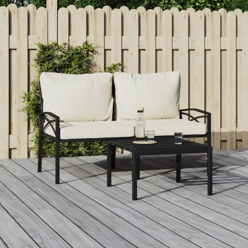 Modulaire Stalen Tuinbanken voor een Sterke en Stijlvolle Tuin - Zand / 2 - Modulaire tuinbanken