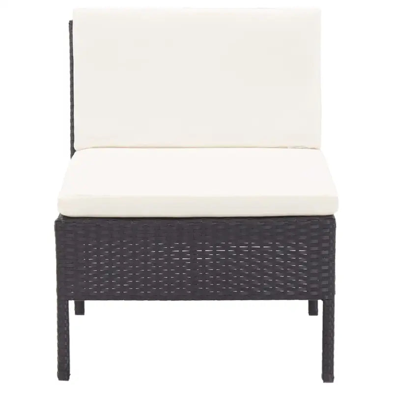 Modulaire tuin loungeset met gepoedercoat stalen frame voor ultiem comfort - Zwart en wit - Tuinsets