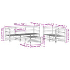 Modulaire tuin loungeset van massief grenenhout met comfortabele afmetingen - Tuinsets