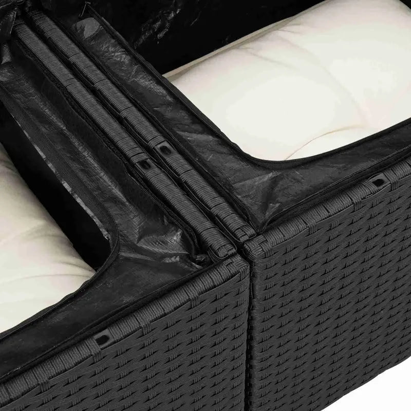 Modulaire tuin sofa set met poly riet voor stijlvolle buitenruimtes - Loungebanken