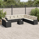 Modulaire tuinbank grijs materiaal met waterdichte tas en gepoedercoat staal - Zwart en crème / 1 / Met tafel