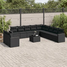 Modulaire tuinbank grijs materiaal met waterdichte tas en gepoedercoat staal - Zwart / 1 / Met tafel - Modulaire