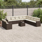 Modulaire tuinbank grijs materiaal met waterdichte tas en gepoedercoat staal - Bruin en crème / 1 / Met tafel