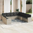 Modulaire tuinbank grijs materiaal met waterdichte tas en gepoedercoat staal - Lichtgrijs / 1 / Zonder tafel