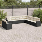 Modulaire tuinbank grijs materiaal met waterdichte tas en gepoedercoat staal - Zwart en crème / 1 / Zonder tafel