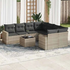 Modulaire tuinbank in beige materiaal met gepoedercoat staal - Lichtgrijs / 1 - Modulaire tuinbanken