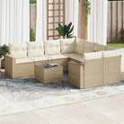 Modulaire tuinbank in beige materiaal met gepoedercoat staal - beige en crèmekleurig / 1 - Modulaire tuinbanken