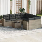 Modulaire tuinbank in beige materiaal met gepoedercoat staal - Grijs / 1 - Modulaire tuinbanken