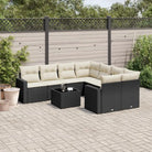 Modulaire tuinbank in beige materiaal met gepoedercoat staal - Zwart en crème / 1 - Modulaire tuinbanken